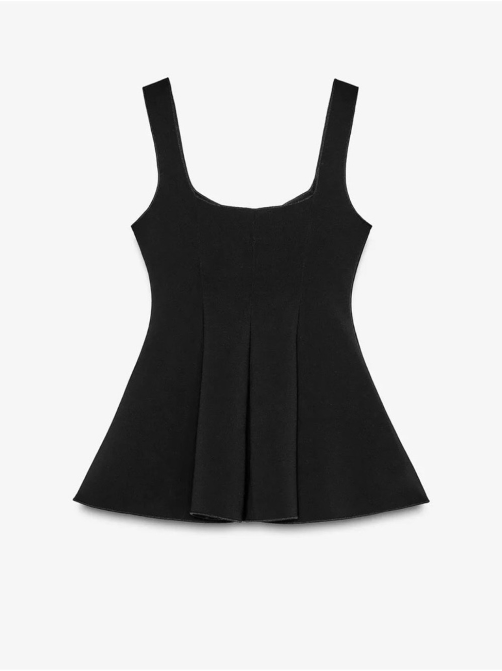 Zara Black Flared Tank Top Dress - Picture 2 of 5